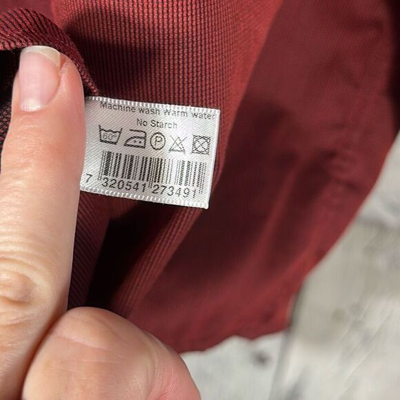 ETON Shirt Mens Ganghester Button Up Long Sleeve Sweden Cotton 43 17 Red - Picture 4 of 6